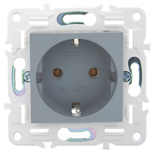 SKANDY Роз. с з/к без з/ш 16А SK-R05Gr сер. IEK