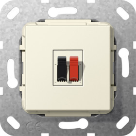 Gira S-55 Крем глянц Разъем динамиков 1 местный