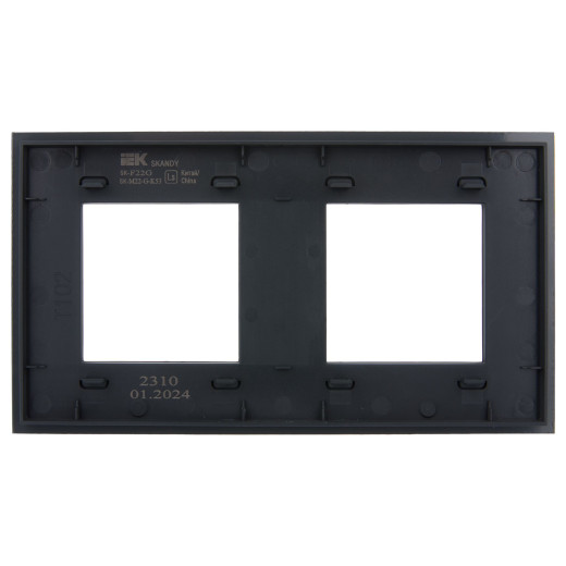 SKANDY Рамка 2-мест. SK-F22G стекло граф. IEK