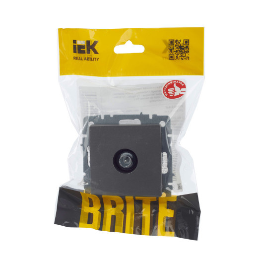 BRITE Роз. TV проходная РТВ10-0-БрС сталь IEK