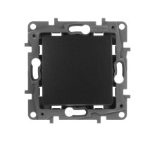 Legrand Etika Антрацит Переключатель 1-клавишный, авт.клеммы, 10 AX, 250 В.
