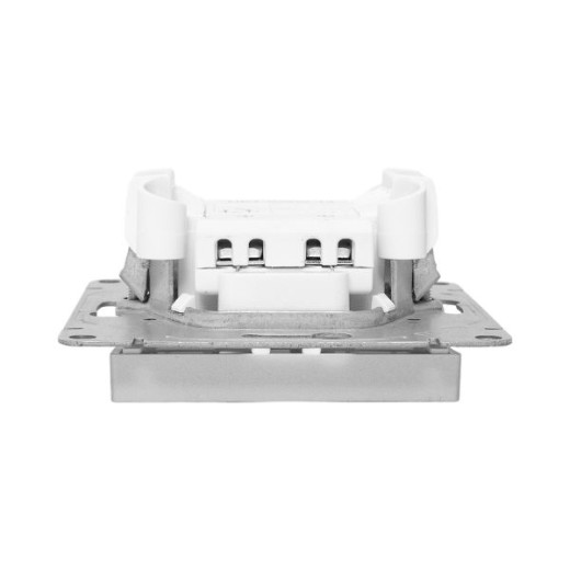 Механизм выключателя, одноклавишный, с подсветкой, алюминий Эпика EKF