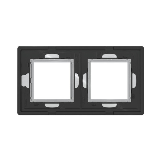 Рамка из алюминия 2 поста (4 мод.), Avanti, серая