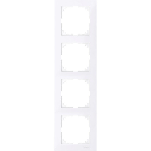 MERTEN M-Pure РАМКА 4 поста, АКТИВНЫЙ БЕЛЫЙ, SM