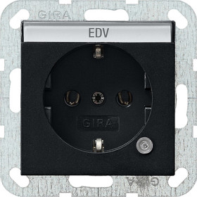 Gira Розетка с з/к и контрольной лампой и полем для надписи