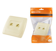 TDM Розетка двойная телефонная RJ11 сл. кость 