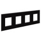Рамка 4 поста (8 мод.), Avanti, черный квадрат