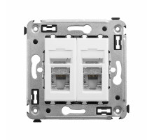 DKC Avanti Компьютерная розетка RJ-45 в стену, кат.6 двойная экранированная, 