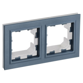 IEK BRITE BASE Маренго Рамка 2-м IP44 РУ-2-БрМ-44