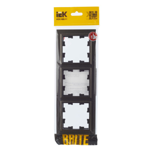 BRITE Рамка 3-мест. РУ-3-БрТБ бр. IEK