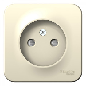 Systeme Electric Blanca наруж Молочная Розетка б/з со шторками 16А, 250В, изолир. пластина