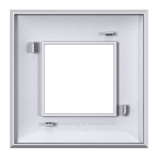 Рамка 1 пост (2 мод.), Avanti, закаленная сталь