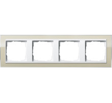 Gira Event Clear Песочный/Бел.глянц. Рамка 4-ая