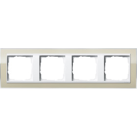 Gira Event Clear Песочный/Бел.глянц. Рамка 4-ая