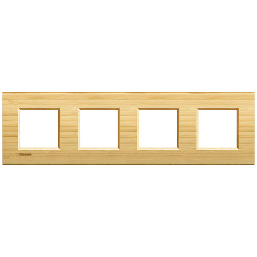 Livinglight Рамка прямоугольная, 4 поста, цвет Бамбук