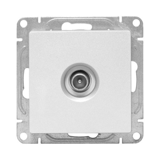 Механизм розетки TV, проходная, алюминий Эпика EKF