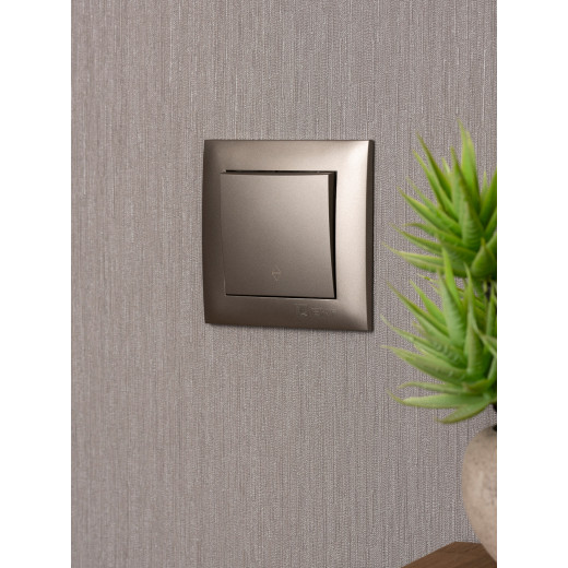 Валенсия лицевая панель выключателя проходного 1-кл. 10А кашемир EKF PROxima