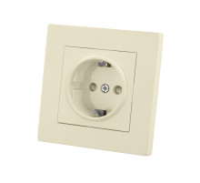 TDM Розетка 2П+З 16А 250В с защ. шт. сл. кость 