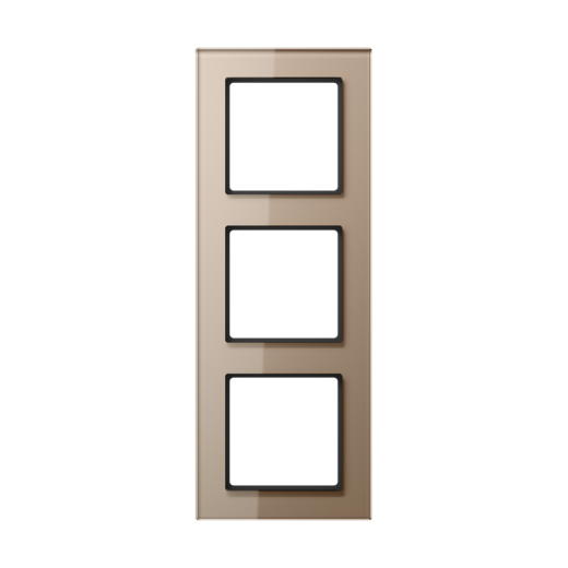 Рамка для вертикальной и горизонтальной установки, 3 поста, стекло, шампань, A CREATION