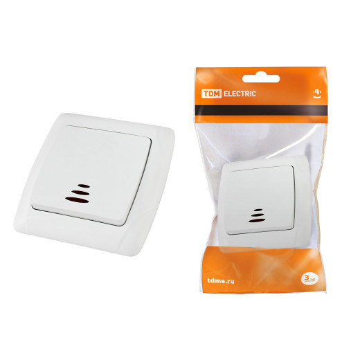 Выключатель 1 кл. с подсветкой 10А белый 