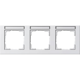 Gira E2 Белый матовый Рамка 3-ая горизонтальная с полем для надписи