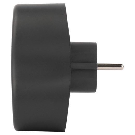 Разветвитель электрический ЭРА SPx-2e-B на 2 розетки с заземлением 16А черный