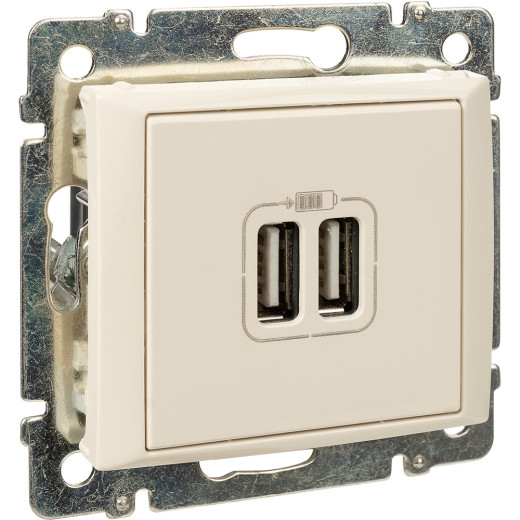 Зарядное устройство USB тип А / тип А - Legrand Valena - 3000мА 15Вт - слоновая кость