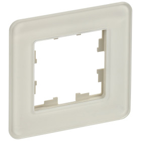 IEK BRITE DECOR Песчаный матовый стекло скругл.угол Рамка 1-м РУ-1-2-Бр RE