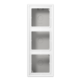 JUNG LS 990 Белый матовый Коробка накладного монтажа 3 поста, с встроенной рамкой