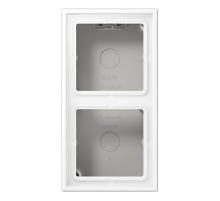 JUNG LS 990 Белый матовый Коробка накладного монтажа 2 поста, с встроенной рамкой