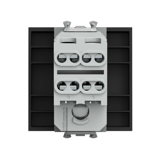 Инвертор одноклавишный модульный, Avanti, черный матовый, 2 модуля