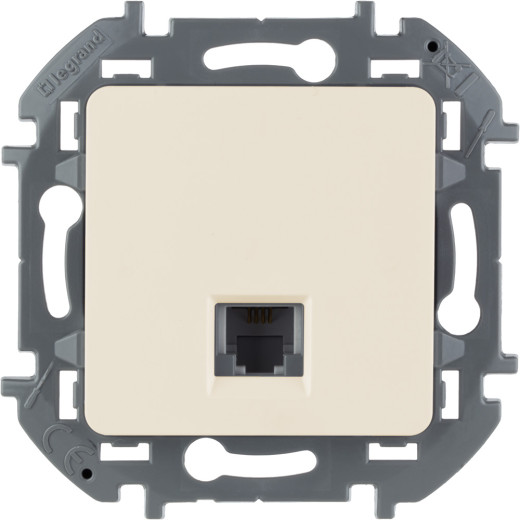 Розетка телефонная RJ11 - Legrand/Daccord Inspiria - слоновая кость