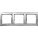 Рамка 3 поста - Legrand Valena - алюминий модерн