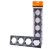 TDM Рамка 4-х постовая горизонтальная старинное серебро 