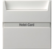 Gira Карточный выключатель с полем для надписи System 55 белый матовый