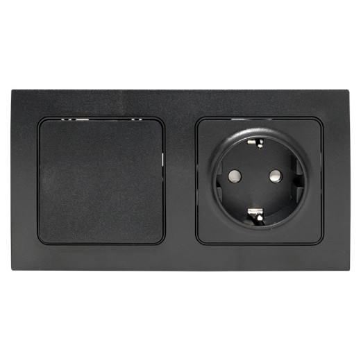 Стокгольм Рамка 2-местная черная EKF PROxima