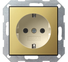 Gira ClassiX Латунь/Крем Розетка с/з