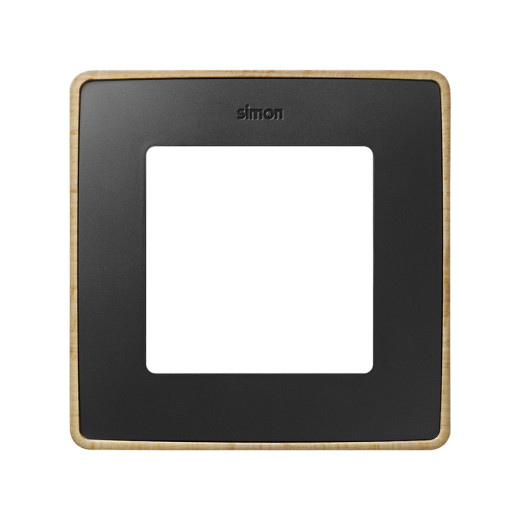 Simon 82 Detail Рамка, 1 пост, графит, основание дерево