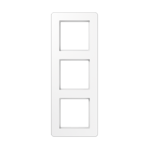 Рамка для вертикальной и горизонтальной установки, 3 поста, термопласт, белый, A FLOW