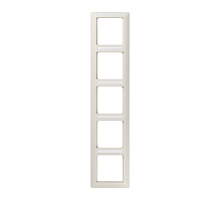 JUNG Рамка 5-кратная вертикальная с полем для надписи слоновая кость