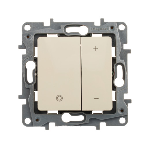 Диммер нажимной универсальный LED - Legrand Etika - 400Вт без нейтрали - слоновая кость