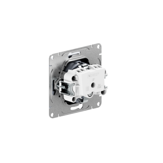 Механизм розетки, 16А, с заземлением, со шторками, алюминий Эпика EKF