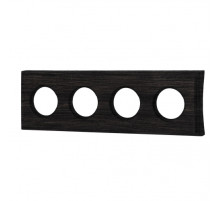 BIRONI Шедель Бук Угольно-черный Рамка 4-ая на бревно 240мм (скрытый монтаж)