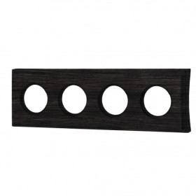 BIRONI Шедель Бук Угольно-черный Рамка 4-ая на бревно 240мм (скрытый монтаж)