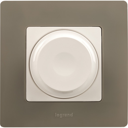 Диммер поворотно-нажимной универсальный LED - Legrand Etika - 300Вт без нейтрали - белый