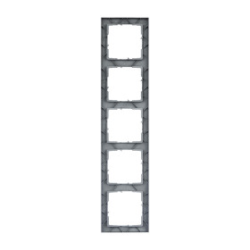 Legrand/Daccord SUNO Матовый алюминий Рамка декоративная универсальная 5-постовая.