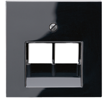 JUNG A 500 Черная Накладка 2-ой розетки UAE, термопласт