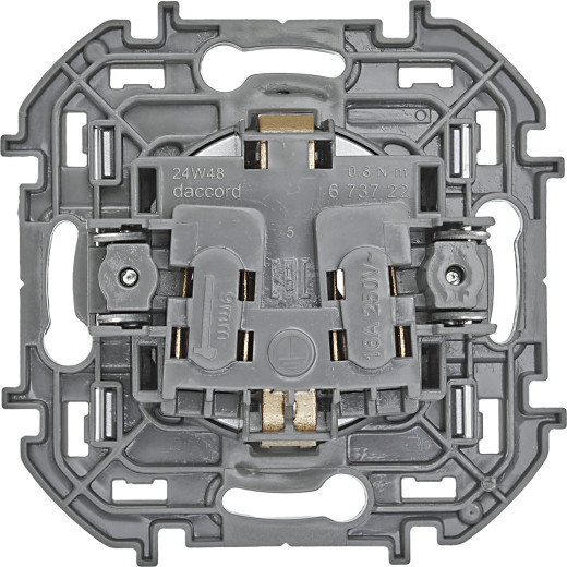 Розетка с заземлением - Legrand/Daccord Inspiria - без шторок 16А 250В винтовые зажимы - алюминий