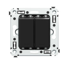 DKC Avanti Выключатель двухклавишный в стену, 