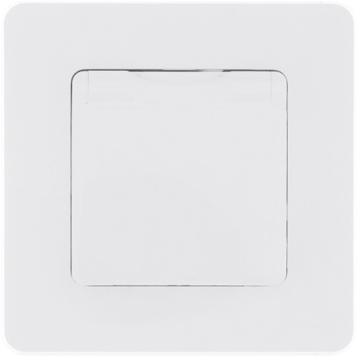 Розетка с заземлением IP44 - Legrand/Daccord Inspiria - со шторками с защитной крышкой 16А 250В винтовые зажимы - белый